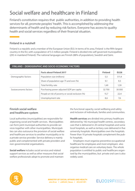 Social Welfare and Healthcare in Finland