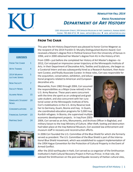 Fall 2014 Kress Foundation Department of Art History