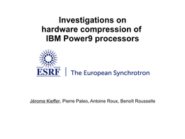 Investigations on Hardware Compression of IBM Power9 Processors