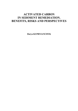 Activated Carbon in Sediment Remediation