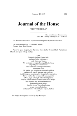 Journal of the House