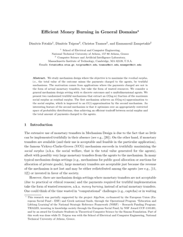 Efficient Money Burning in General Domains