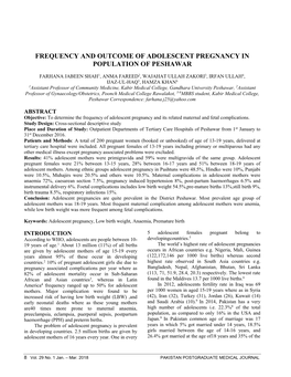 3. FREQUENCY and OUTCOME of ADOLESCENT PREGNANCY.Pdf