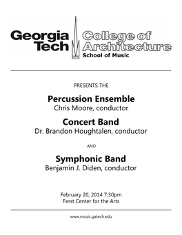 Concert Band Symphonic Band Percussion Ensemble