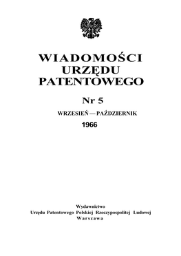 Nr 5 WRZESIEŃ — PAŹDZIERNIK 1966