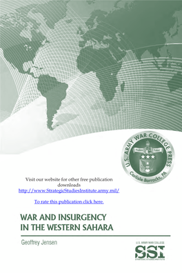 War and Insurgency in the Western Sahara