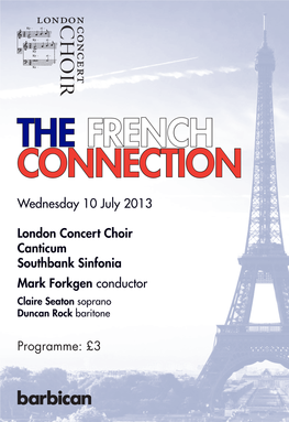 THE FRENCH CONNECTION Wednesday 10 July 2013