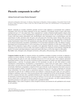 Phenolic Compounds in Coffee1