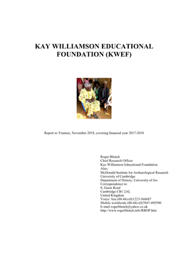 Kay Williamson Educational Foundation (Kwef)