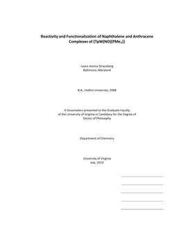 Reactivity and Functionalization of Naphthalene and Anthracene Complexes of {Tpw(NO)(Pme3)}