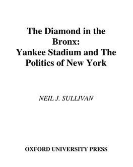 Yankee Stadium and the Politics of New York