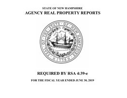 Agency Real Property Reports Required by Rsa 4