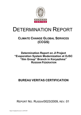Determination Report