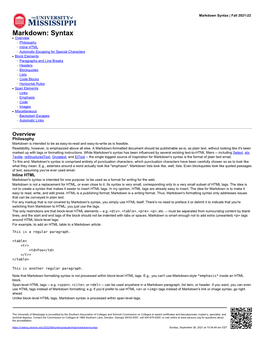 Markdown: Syntax