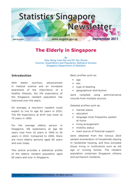 Statistics Singapore Newsletter, September 2011