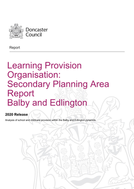 Secondary Planning Area Report Balby and Edlington