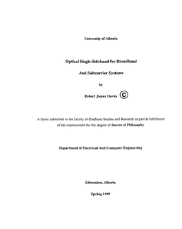 Optical Single Sideband for Broadband and Subcarrier Systems