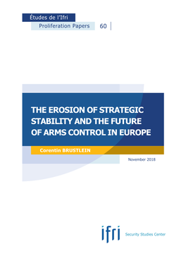 The Erosion of Strategic Stability and the Future of Arms Control in Europe