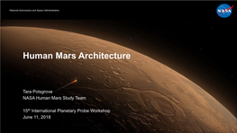 Human Mars Architecture