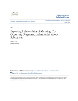 Exploring Relationships of Meaning, Co-Occurring Diagnoses, and Attitudes About