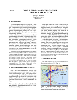 Wind Speed-Damage Correlation in Hurricane Katrina