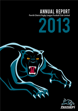 Penrith District Rugby League Football Club 2013 Annual Report