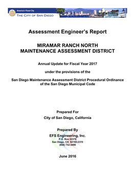 Assessment Engineer's Report for Descriptions of Land Use Code and Land Use Factor