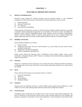 Chapter – 3 Electrical Protection System