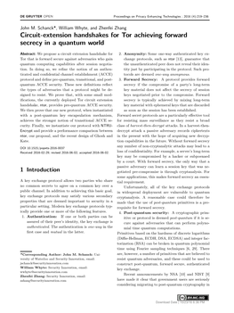 Circuit-Extension Handshakes for Tor Achieving Forward Secrecy in a Quantum World