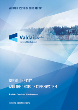 Brexit, the City, and the Crisis of Conservatism.Indd