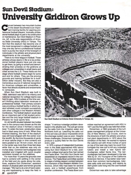 Sun Devil Stadium: University Gridiron Grows Up