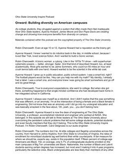 Onward: Building Diversity on American Campuses