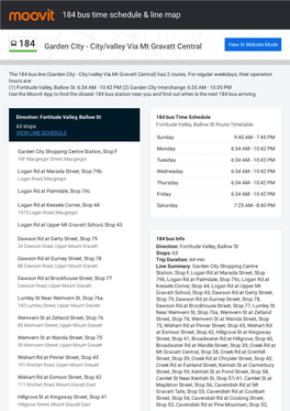 184 Bus Time Schedule & Line Route