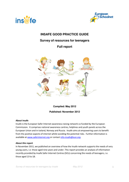 INSAFE GOOD PRACTICE GUIDE Survey of Resources for Teenagers Full Report