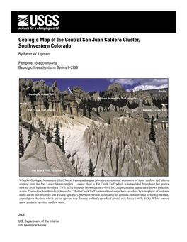 Geologic Map of the Central San Juan Caldera Cluster, Southwestern Colorado by Peter W