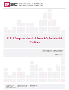 Poll: a Snapshot Ahead of Armenia's Presidential Elections