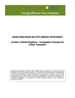 Congestion Charges for Urban Transport