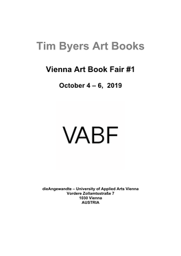 Tim Byers Art Books