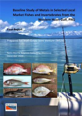 Baseline Study of Metals in Selected Local Market Fishes and Invertebrates from the Western Huon Gulf, PNG