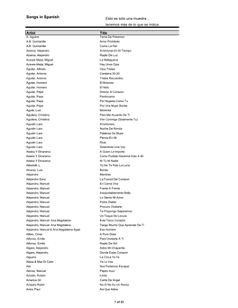 Songs in Spanish Esto Es Sólo Una Muestra , Tenemos Más De Lo Que Se Indica