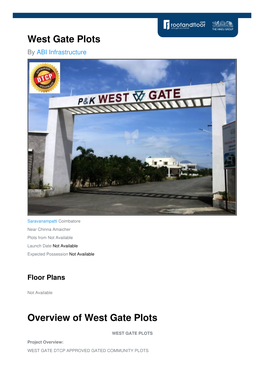 West Gate Plots by ABI Infrastructure