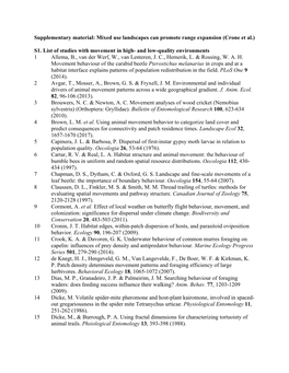 (Crone Et Al.) S1. List of Studies with Movement In