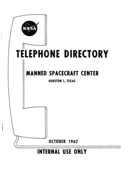 Telephone Directory October 1962