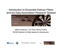 Introduction to Ensemble Kalman Filters and the Data Assimilation Research Testbed