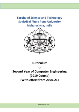 Curriculum for Second Year of Computer Engineering (2019 Course) (With Effect from 2020-21)