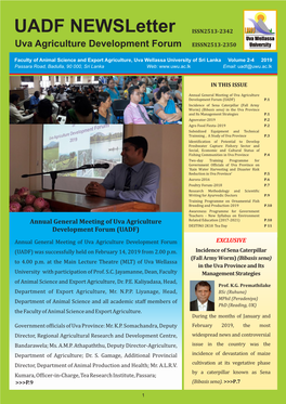 UADF Newsletter Volume