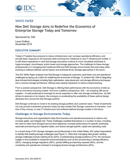 How Dell Storage Aims to Redefine the Economics of Enterprise Storage Today and Tomorrow