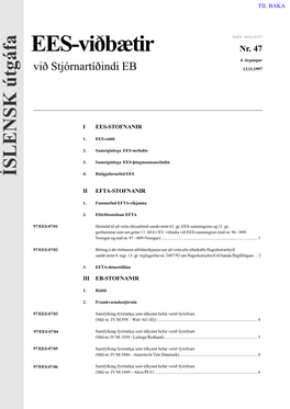 EES-Viðbætir Við Stjórnartíðindi EB Nr.48/00
