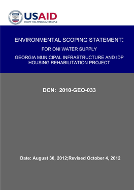 2010-Geo-033 Environmental Scoping Statement