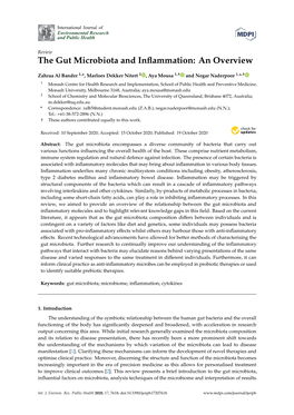 The Gut Microbiota and Inflammation